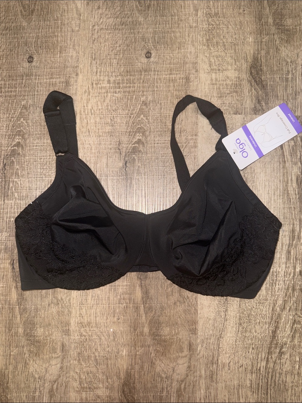 Olga Women's Black Full Coverage Underwire Bra